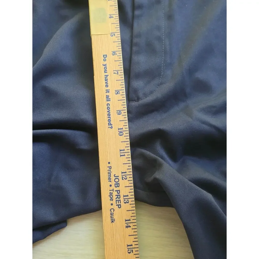 IZOD Men’s Navy Blue Shorts Size 38 Flat Front 100% Polyester Golf Casual